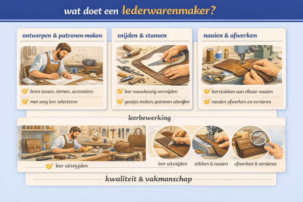 Alles over het beroep lederwarenmaker Wat doet een lederwarenmaker
